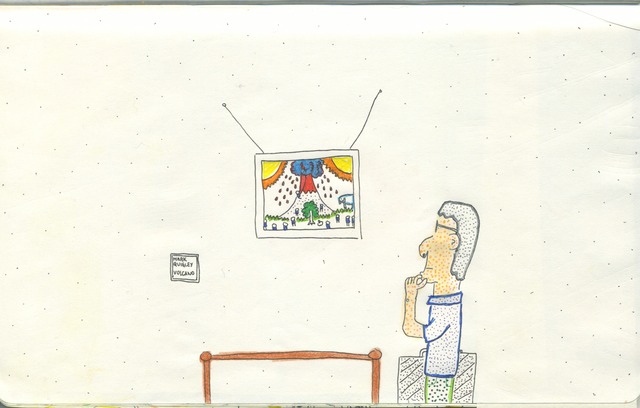 Volcano -- painting a museum