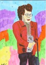 Old Lady with Pamphlet
