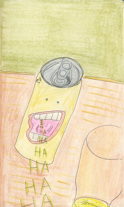 The beer can laughing at me