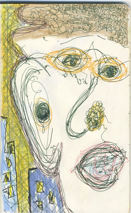 Face with city BG