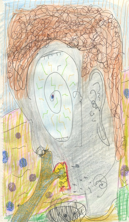 Big Blue Eyes -- Nose Attached to a cord