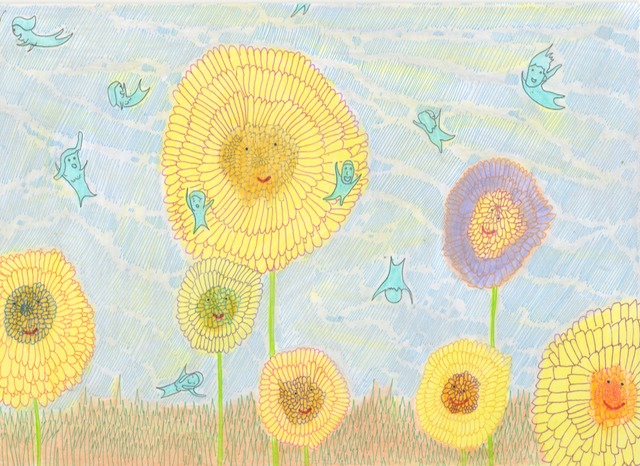 Fairies in a Garden